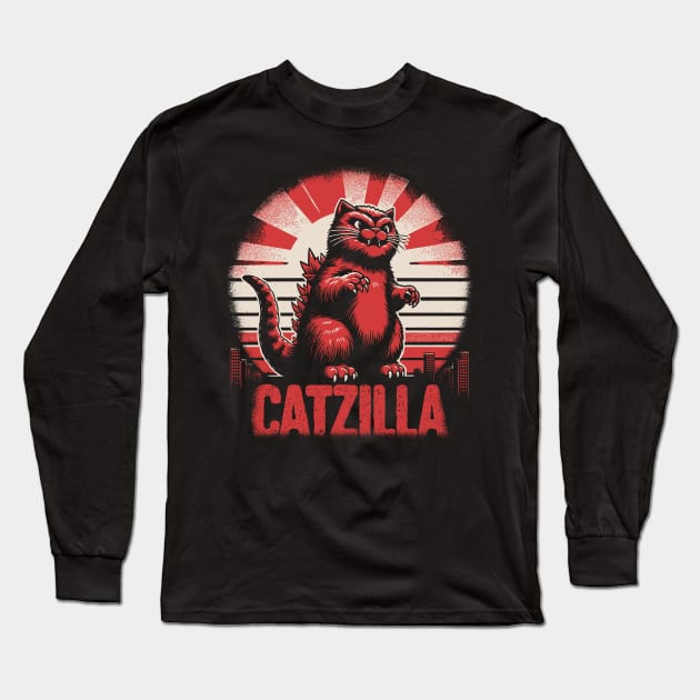 Catzilla Long Sleeve T-Shirt by Yopi